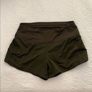 Lululemon Shorts- Dark Army Green- Size 4